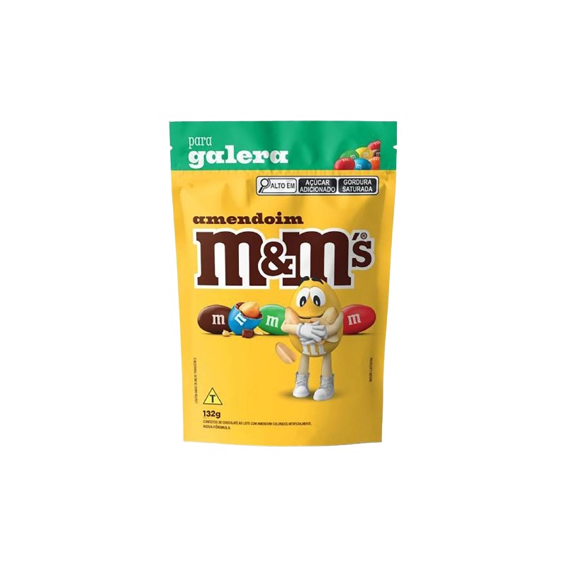 CONFEITO DE CHOCOLATE AO LEITE COM AMENDOIM M&M 132G