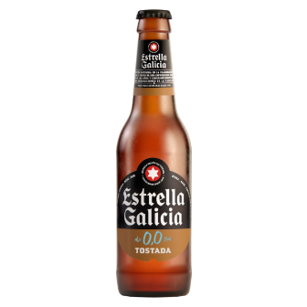 CERVEJA TOSTADA ZERO ÁLCOOL ESTRELLA GALICIA GARRAFA 330ML