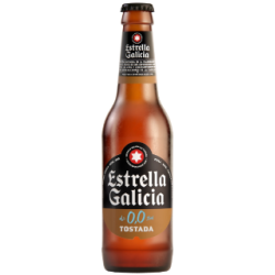CERVEJA TOSTADA ZERO ÁLCOOL ESTRELLA GALICIA GARRAFA 330ML