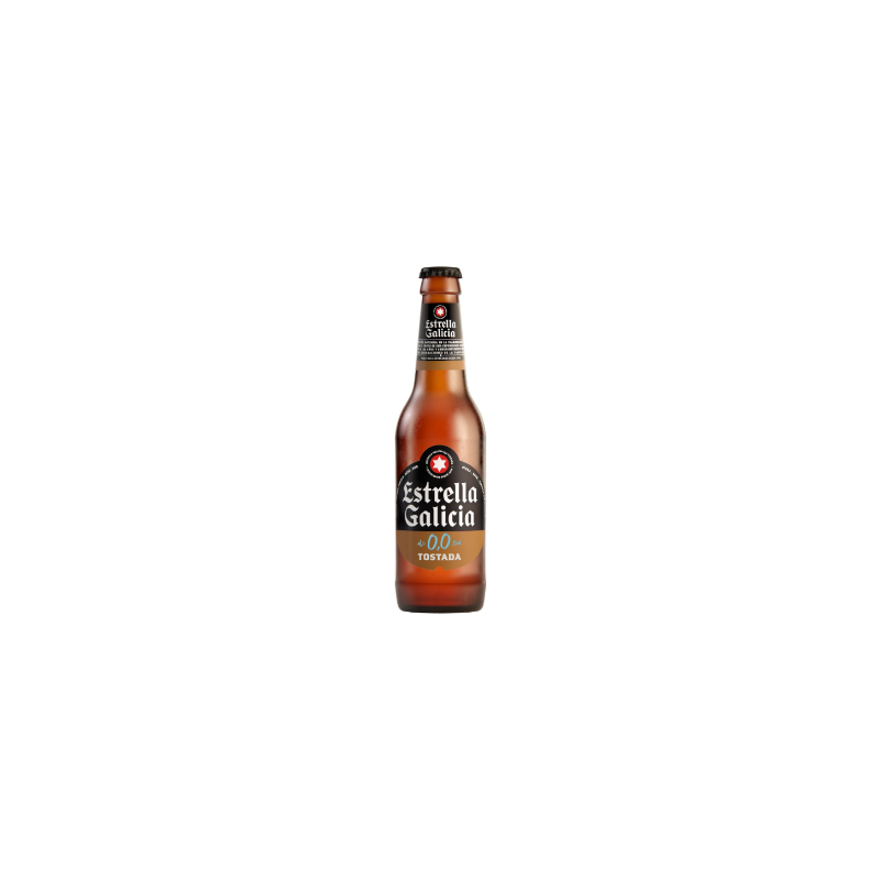 CERVEJA TOSTADA ZERO ÁLCOOL ESTRELLA GALICIA GARRAFA 330ML