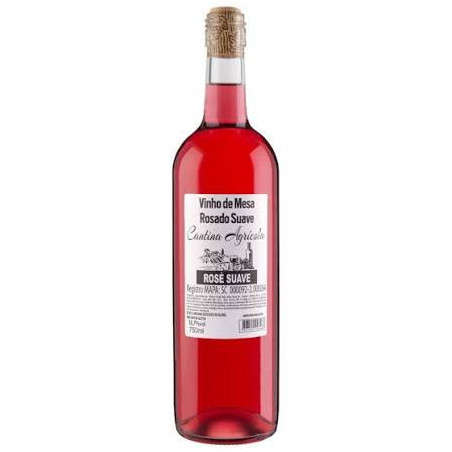 VINHO ROSÉ SUAVE CANTINA AGRÍCOLA 750ML