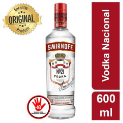 VODKA DESTILADA SMIRNOFF GARRAFA 600ML