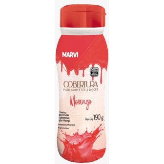 COBERTURA P/SORVETE MORANGO 190G MARVI