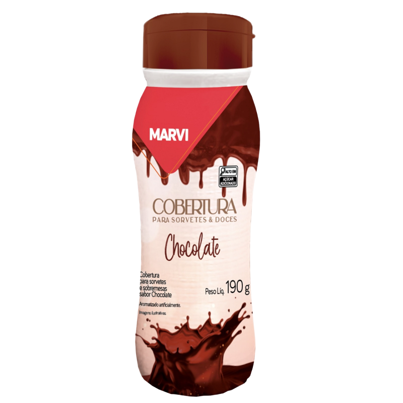 COBERTURA P/SORVETE CHOCOLATE 190G MARVI