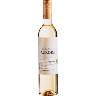 VINHO BRASILEIRO BRANCO SUAVE AURORA COLHEITA TARDIA MALVASIA MOSCATO SERRA GAÚCHA GARRAFA 500ML