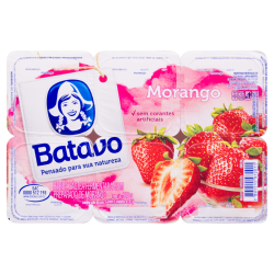 BEBIDA LÁCTEA FERMENTADA MORANGO BATAVO BANDEJA 510G 6 UNIDADES