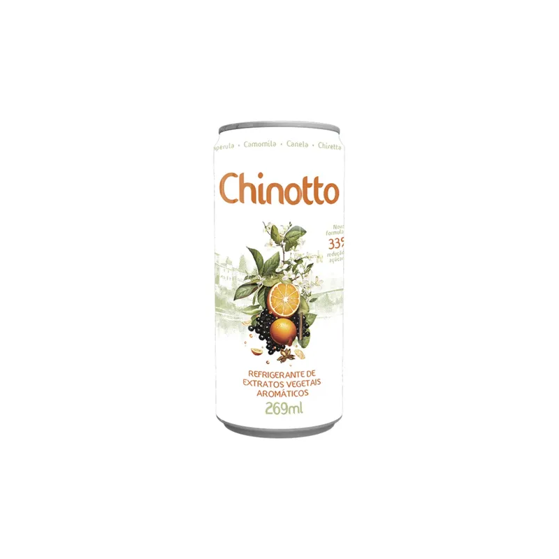 REFRIGERANTE CHINOTTO DE EXTRATOS VEGETAIS AROMTICOS COM REDUO DE ACAR 269ML