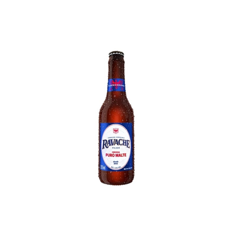 CERVEJA RAVACHE 355ML PILSEN PURO MALTE LONG NECK