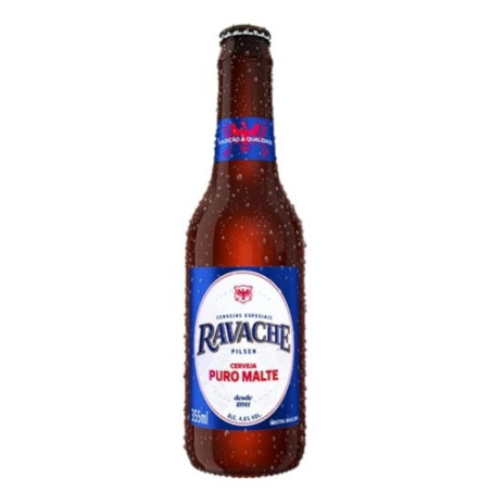 CERVEJA RAVACHE 355ML PILSEN PURO MALTE LONG NECK