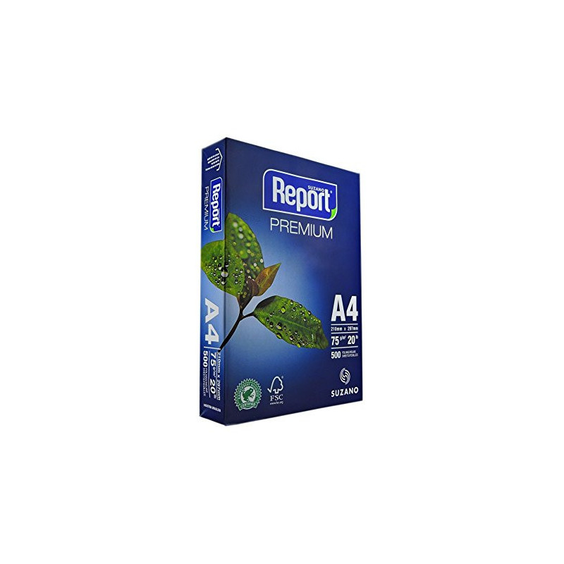 PAPEL SULFITE BRANCO SUZANO REPORT PREMIUM A4 500 FOLHAS