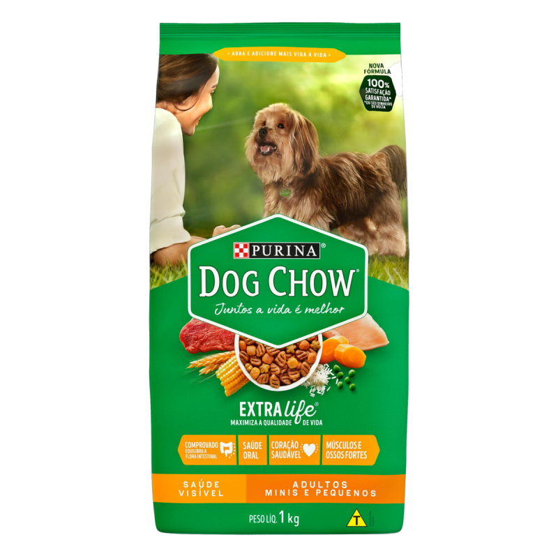 RACAO DOG CHOW ADULTO 900G RACAS PEQUENAS