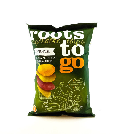 CHIPS MANDIOCA E BATATA-DOCE ORIGINAL ROOTS TO GO PACOTE 45G
