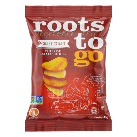 CHIPS DE BATATA-DOCE ROOTS TO GO PACOTE 45G
