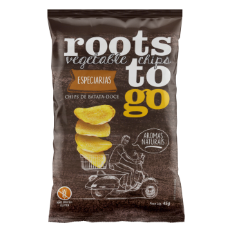 CHIPS DE BATATA-DOCE ESPECIARIAS ROOTS TO GO PACOTE 45G