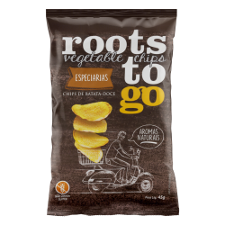 CHIPS DE BATATA-DOCE ESPECIARIAS ROOTS TO GO PACOTE 45G