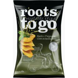 CHIPS DE BATATA-DOCE AZEITE E MANJERICÃO ROOTS TO GO PACOTE 45G