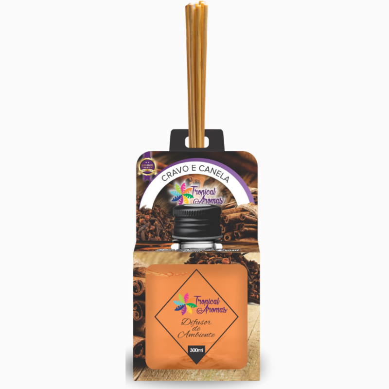Difusor De Ambiente Premium Cravo E Canela 300ml