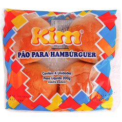 PÃO PARA HAMBÚRGUER KIM PACOTE 200G