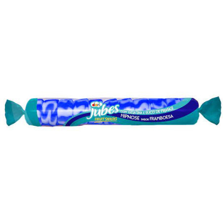 BALA DE GOMA FRAMBOESA HIPNOSE DORI JUBES FRUIT SNACKS PACOTE 48G