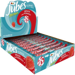 BALA DE GOMA MORANGO HIPNOSE DORI JUBES FRUIT SNACKS PACOTE 48G