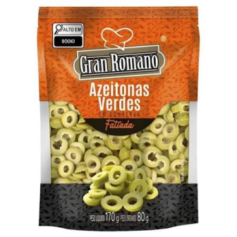 AZEITONA GRAN ROMANO 80G FATIADA