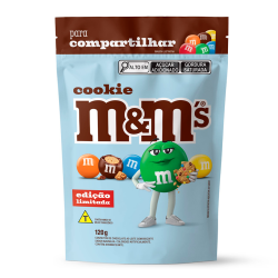 CONFEITO DE CHOCOLATE AO LEITE COM COOKIE M&MS PARA COMPARTILHAR POUCH 120G