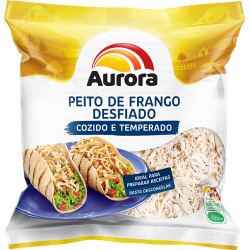 PEITO FRANGO AURORA COZIDO DESFIADO 360G