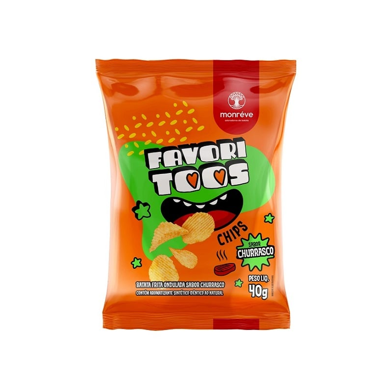 CHIPS BATATA FAVORITOOS 40G CHURRASCO
