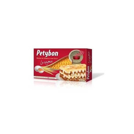 MASSA DE SÊMOLA COM OVOS PARA LASANHA PETYBON CAIXA 500G
