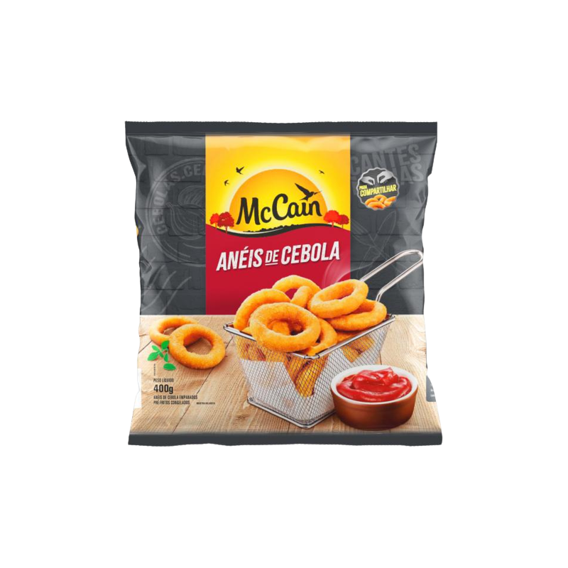 ANÉIS DE CEBOLA EMPANADOS PRÉ-FRITOS CONGELADOS MCCAIN OUR MENU SIGNATURES PACOTE 1,05KG