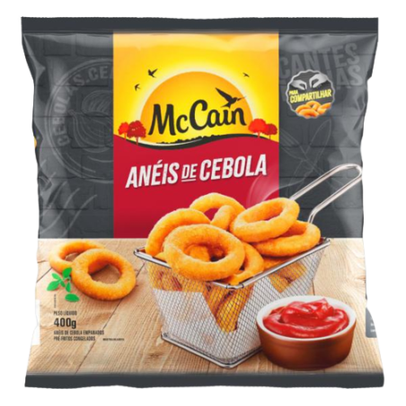 ANÉIS DE CEBOLA EMPANADOS PRÉ-FRITOS CONGELADOS MCCAIN OUR MENU SIGNATURES PACOTE 1,05KG
