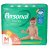 FRALDA DESCARTÁVEL PERSONAL BABY PROTECT & SEC M PACOTE 26 UNIDADES