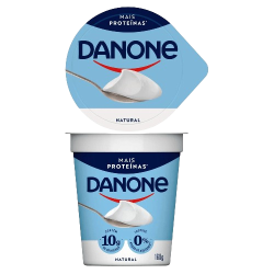 IOGURTE SEMIDESNATADO NATURAL ZERO LACTOSE DANONE COPO 160G