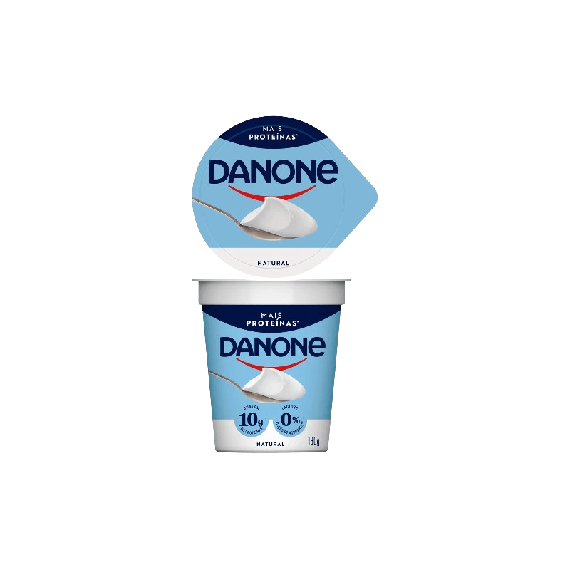 IOGURTE SEMIDESNATADO NATURAL ZERO LACTOSE DANONE COPO 160G