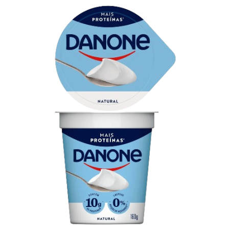 IOGURTE SEMIDESNATADO NATURAL ZERO LACTOSE DANONE COPO 160G