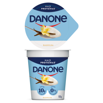 IOGURTE SEMIDESNATADO BAUNILHA ZERO LACTOSE DANONE COPO 160G