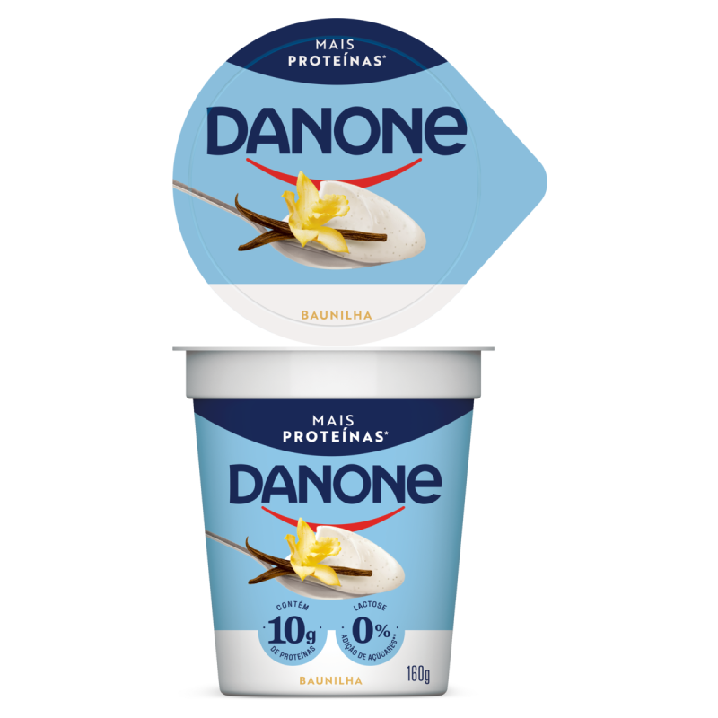 IOGURTE SEMIDESNATADO BAUNILHA ZERO LACTOSE DANONE COPO 160G