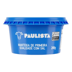MANTEIGA DE PRIMEIRA QUALIDADE COM SAL PAULISTA POTE 200G