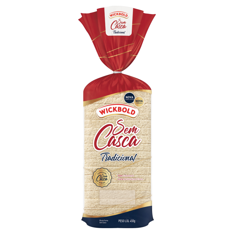 PÃO DE FORMA SEM CASCA TRADICIONAL WICKBOLD PACOTE 450G