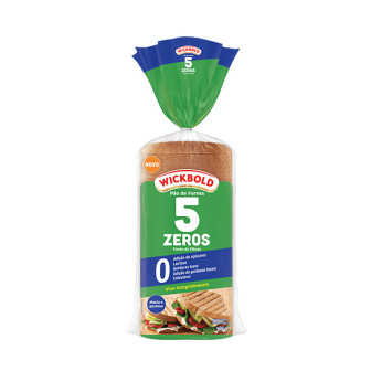 PÃO DE FORMA INTEGRAL ZERO LACTOSE WICKBOLD 5 ZEROS PACOTE 400G