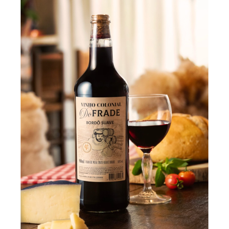 VINHO COLONIAL DO FRADE BORDO SUAVE 980ML
