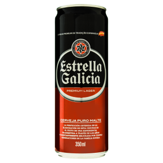 CERVEJA LAGER PURO MALTE ESTRELLA GALICIA LATA 350ML