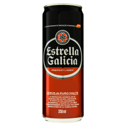 CERVEJA LAGER PURO MALTE ESTRELLA GALICIA LATA 350ML
