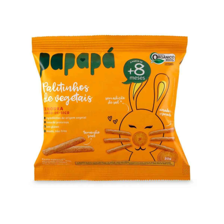 PAPAPA PALITINHOS DE CENOURA E GRAO DE BICO 20G