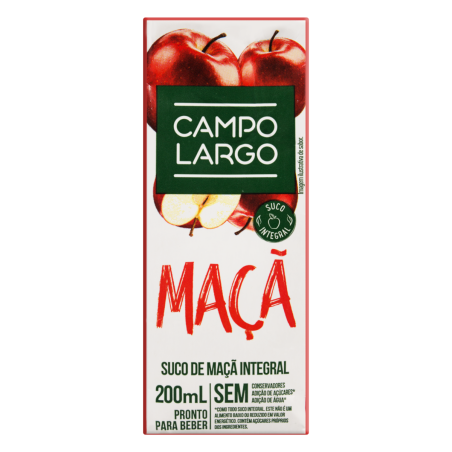 SUCO MAÇÃ CAMPO LARGO CAIXA 200ML