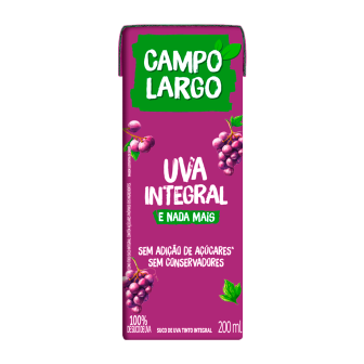 SUCO UVA TINTO CAMPO LARGO CAIXA 200ML