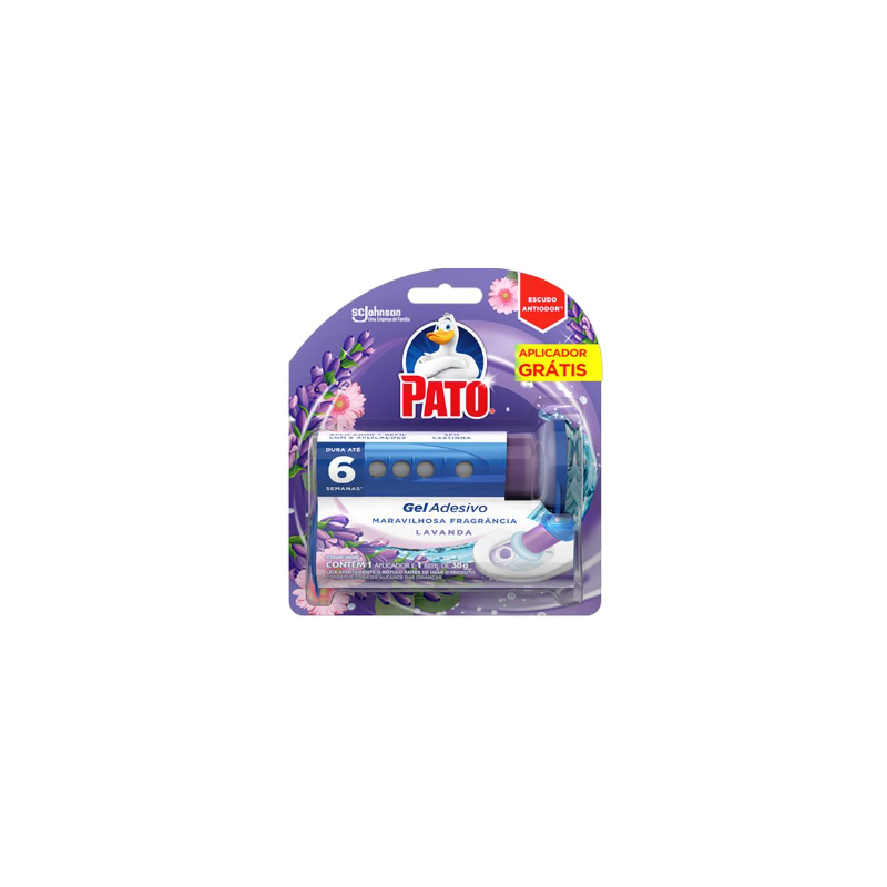DETERGENTE SANITÁRIO GEL ADESIVO LAVANDA PATO 38G REFIL MENOR PREÇO
