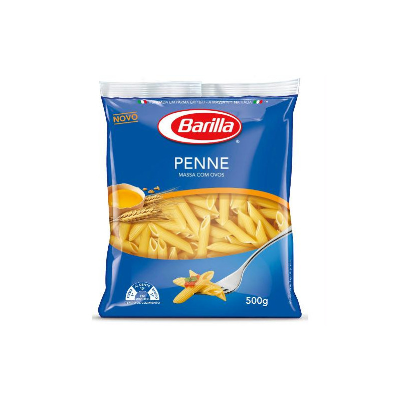 MACARRÃO COM OVOS PENNE RIGATE BARILLA PACOTE 500G