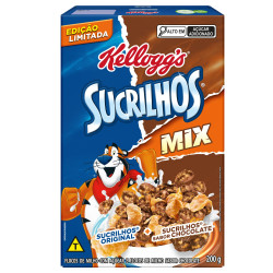 CEREAL MATINAL ORIGINAL E CHOCOLATE KELLOGGS SUCRILHOS MIX CAIXA 200G