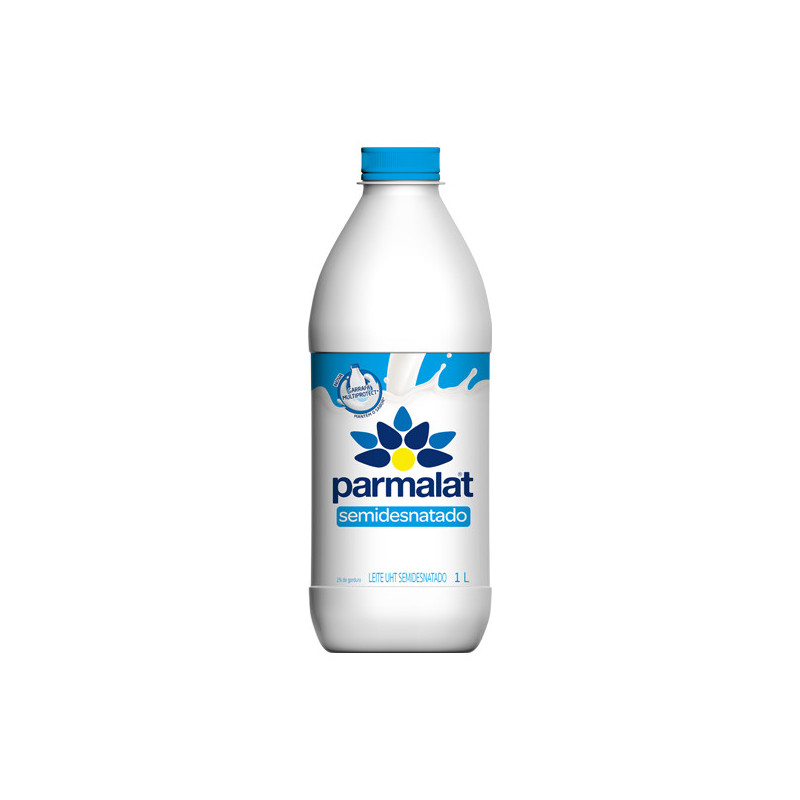 LEITE UHT SEMIDESNATADO PARMALAT GARRAFA 1L